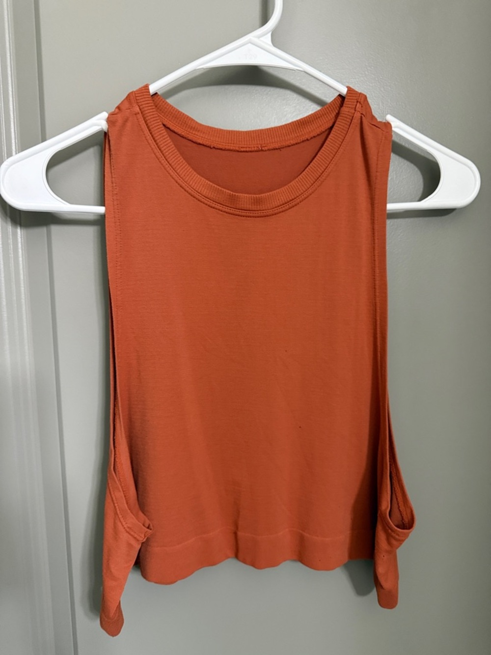 Running Sleeveless Tank Top in Burnt Orange